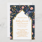 Invitation Beau Baby shower d'oiseaux bleus (Devant)