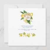 Invitation Beau Baby shower Floral Méditerranéen (Dos)