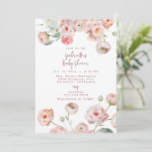 Invitation Beau Baby shower Pastel (Debout devant)