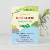 Invitation Beau Baby shower Safari (Debout devant)