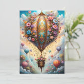 Invitation Beau Ballon à air chaud (Debout devant)