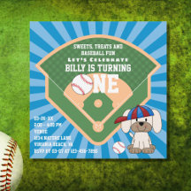 Beau Baseball Amusant Chien Chien Chien Chien 1er 