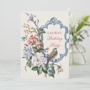 Invitation Beau bel art de flore et de faune 