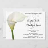 Invitation Beau Blanc Calla Lily Dîner de répétition Florale (Devant)