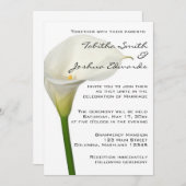 Invitation Beau blanc Calla Lily Mariage (Devant / Derrière)