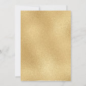 Invitation Beau bleu Floral Gold Cross Baby Baptism (Dos)