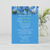 Invitation Beau bleu hydrangea fleurs mariage (Debout devant)