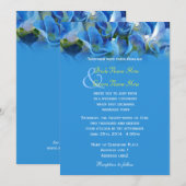 Invitation Beau bleu hydrangea fleurs mariage (Devant / Derrière)