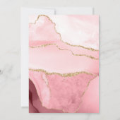 Invitation Beau bleu marine & agate blush quinceañera (Dos)