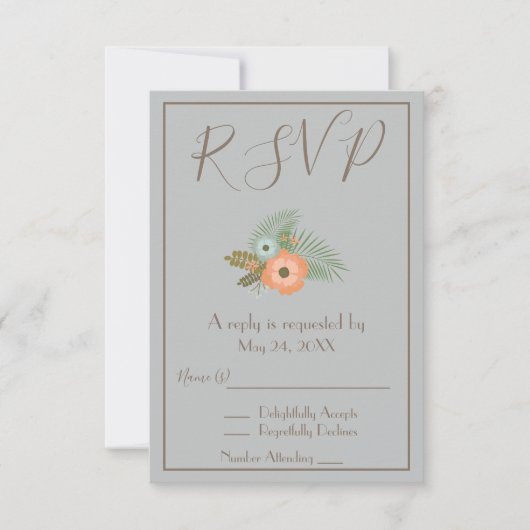 Invitation Beau bleu RSVP (Devant)