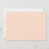 Invitation Beau Blush Floral, Dîner de répétition Mariage (Dos)