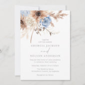Invitation Beau Boho Floral All Seasons Mariage (Devant)