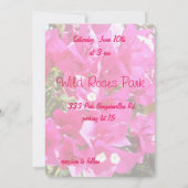 Invitation Beau bougainvilliers roses Mariage d'impression (Dos)