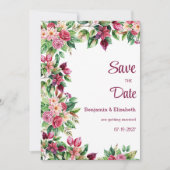 Invitation Beau bouquet de fleurs coloré Enregistrer la date (Devant)