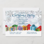 Invitation Beau Cadeau Enveloppé Présents Noël Fête (Devant)