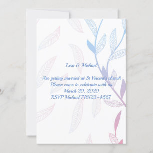 Invitation Beau cadre fleuri