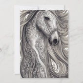 Invitation Beau Cheval Script moderne 60e anniversaire (Dos)