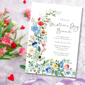 Invitation Beau Chic Fleur sauvage Fête des Mères Brunch