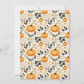 Invitation Beau Citrouille Floral Thanksgiving (Dos)