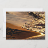 Invitation Beau coucher de soleil, Plage de sable, Mariage de (Dos)