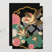 Invitation Beau design japonais (Devant / Derrière)