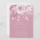 Invitation Beau designer Dusty Rose Mariage (Devant)