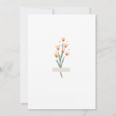 Invitation Beau Dîner de répétition Fleur sauvage aquarelle (Dos)