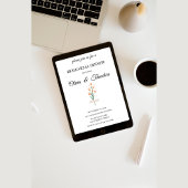 Invitation Beau Dîner de répétition Fleur sauvage aquarelle