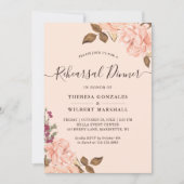 Invitation Beau dîner de répétition Vintage florale (Devant)