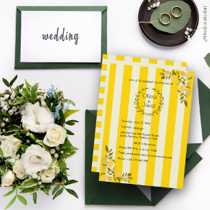 Invitation Beau doré sur mesure Mariage de crème douce
