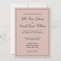 Beau Dusty Rose et Mariage bleu