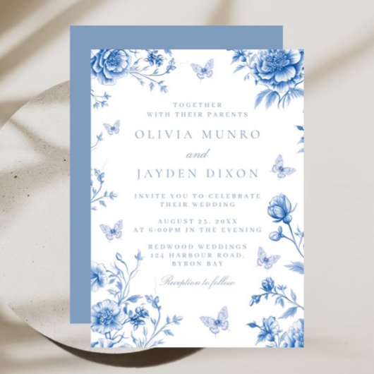 Invitation Beau Enchanted Vintage Fleurs de Printemps Mariage