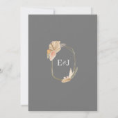 Invitation Beau Feuille rustique aquarelle Mariage budget (Dos)