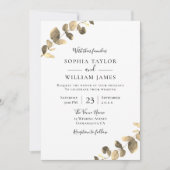 Invitation Beau Feuilles d'or Automne Automne Printemps de l' (Devant)