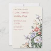 Invitation Beau Flora Faune art  (Dos)