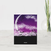 Invitation Beau Halloween Amour Lune Mariage Plié (Dos)