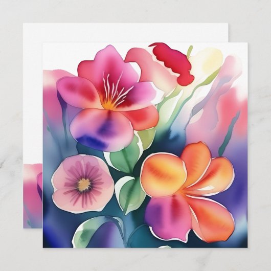 Invitation Beau, heureux, lumière, printemps, été, mignon, él (Devant / Derrière)