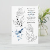 Invitation Beau japonais Koi Mariage de natation (Debout devant)