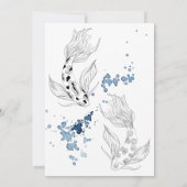 Invitation Beau japonais Koi Mariage de natation (Dos)