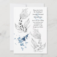 Beau japonais Koi Mariage de natation