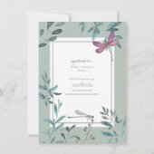 Invitation Beau Jardin de libellules Baby shower verdoyant (Dos)