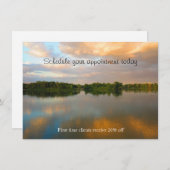 Invitation Beau lac au coucher du soleil (Devant / Derrière)