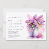 Invitation Beau Lilac Floral Mariage de la Bible chrétienne (Devant)