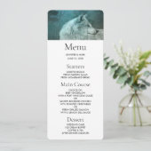 Invitation Beau loup gris dans une forêt foncée (Debout devant)