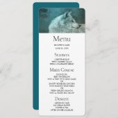 Invitation Beau loup gris dans une forêt foncée (Devant / Derrière)