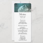 Invitation Beau loup gris dans une forêt foncée (Devant)