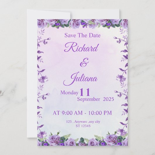 Invitation Beau Mariage (Devant)