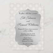 Invitation Beau Mariage Argent (Devant / Derrière)