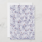 Invitation Beau Mariage bleu et blanc (Dos)