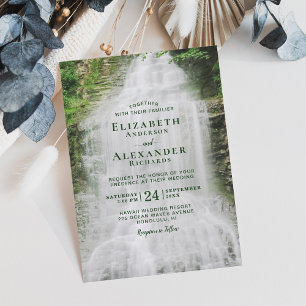 Invitation Beau Mariage campagnard de cascade